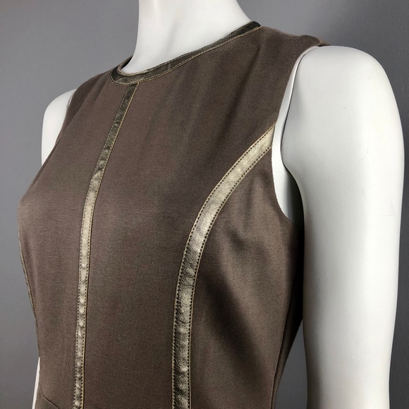 Trina Turk Jocelyn Ponte Dress with Leather Trim - Picture 4 of 4